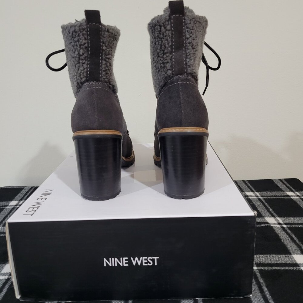 Nine West Dark Gray Suede Phaedra Boot Sz 8.5 NWT - Picture 7 of 9